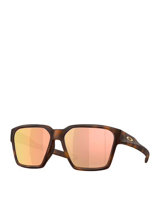 Oakley Herren Sonnenbrille mit Braun Schildkröte Kunststoff Gestell und Rosa Spiegel Linse OO9497-06