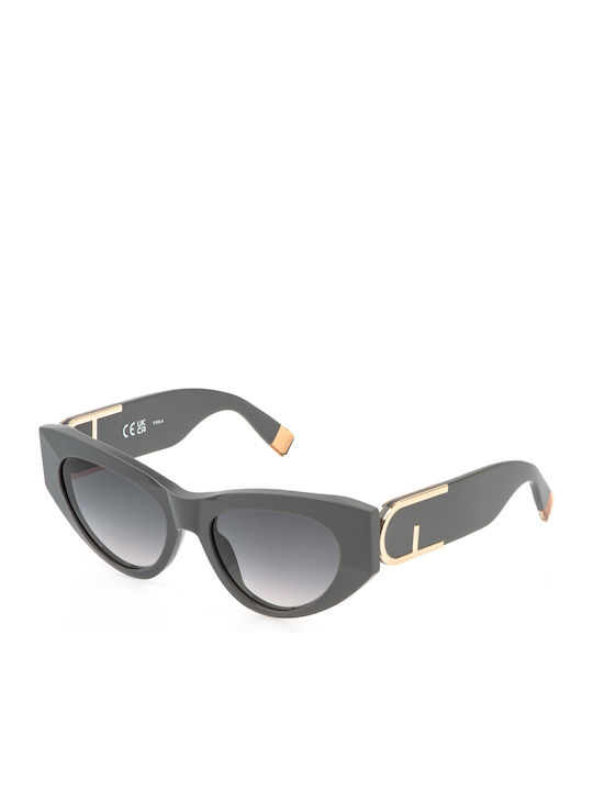 Furla Women's Sunglasses with Green Plastic Frame and Green Gradient Lens SFU881 0GFS