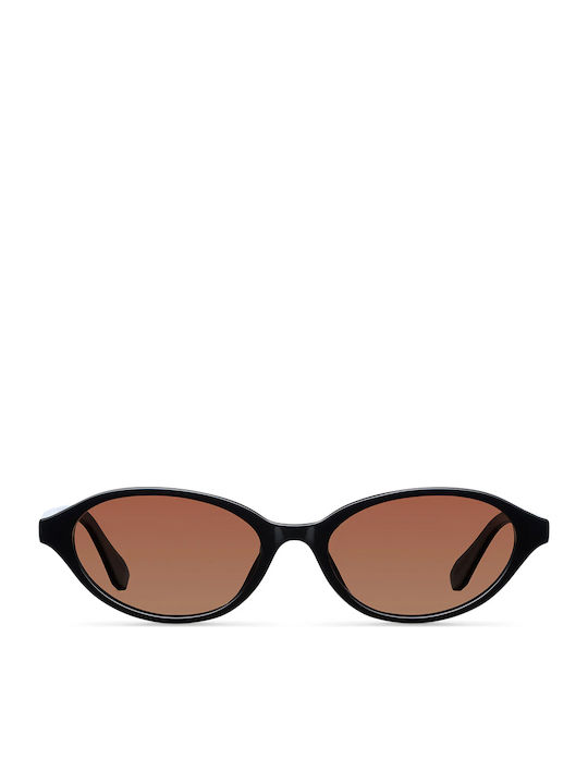 Meller Meller Damen Sonnenbrillen mit Braun Horn umrandetem Rahmen und Braun Polarisiertem Glas