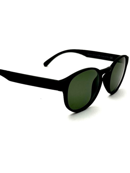 Red Bull Spect Unisex Sunglasses with Black Plastic Frame and Green Mirror Lens EDEN-001P