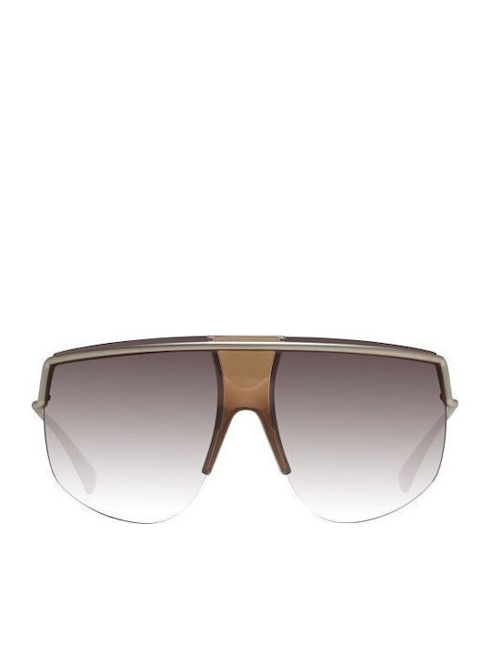 Max Mara Unisex Γυαλιά Ηλίου με Χρυσό Μεταλλικό Σκελετό και Καφέ Ντεγκραντέ Φακό MM 0050 32F