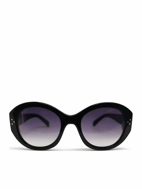 Celine Women's Sunglasses with Black Plastic Frame and Black Gradient Lens CL40240I-01F