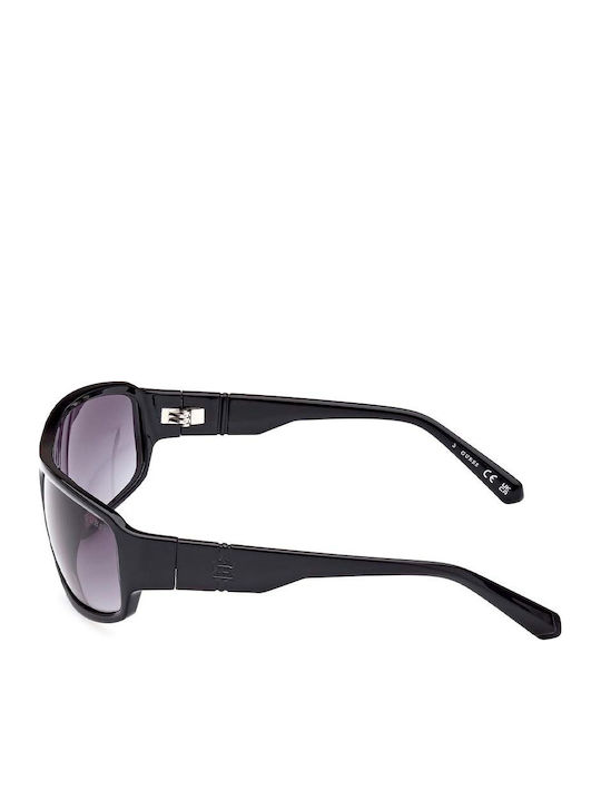 Guess Men's Sunglasses with Black Plastic Frame and Gray Gradient Lens GU00080 01B