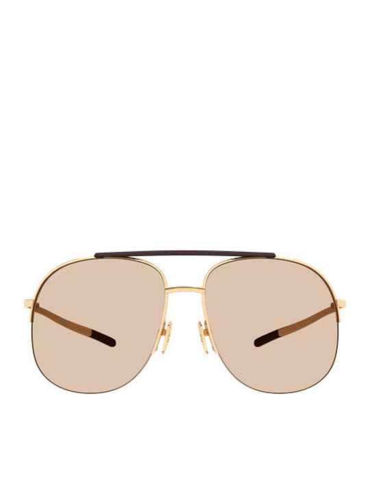 Gucci Unisex Sunglasses With Gold Metallic Frame And Gold Lens GG2165S 002