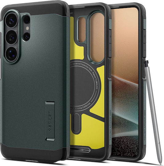 Spigen Tough Armor Mag Umschlag Rückseite Silikon Kunststoff Grüne Galaxy S26 Ultra