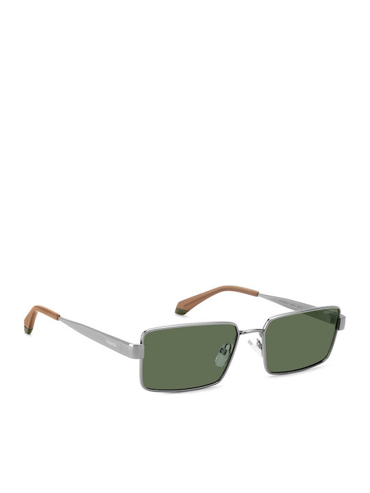 Polaroid Unisex Sonnenbrillen mit Silber Metall Rahmen und Silber Spiegel Gläsern PLD6255/S/X 6LB/UC