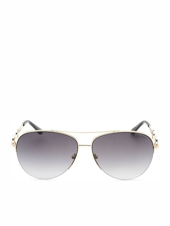 Guess Women's Sunglasses with Gold Metal Frame and Gray Gradient Lens GF6171 32B