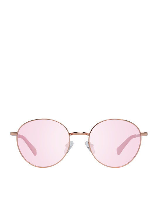 Skechers Women's Sunglasses with Rose Gold Metal Frame and Pink Lens SE6110 29S