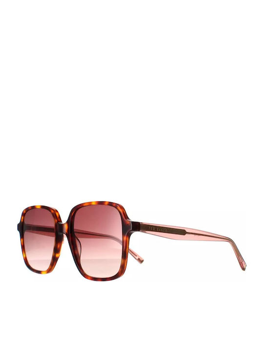 Ted Baker Feminini Ochelari de soare cu Negru Cadru și Roz Degrade Lentilă TB1688 100
