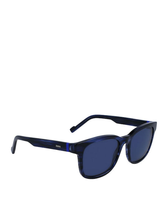Zeiss Men's Sunglasses with Blue Plastic Frame and Blue Lens ZS23528S-463