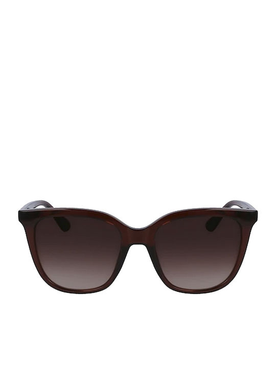 Calvin Klein Unisex Γυαλιά Ηλίου με Καφέ Κοκκάλινο Σκελετό και Καφέ Φακό CK23506S 200