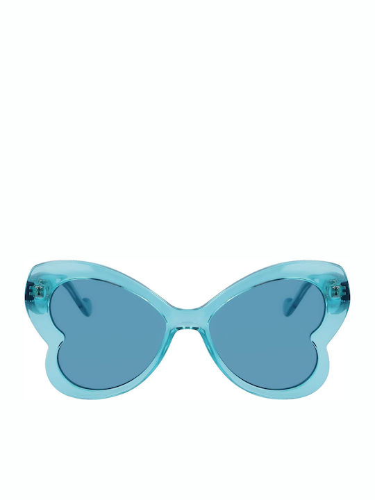 Liu Jo Women's Sunglasses with Blue Plastic Frame and Blue Lens
