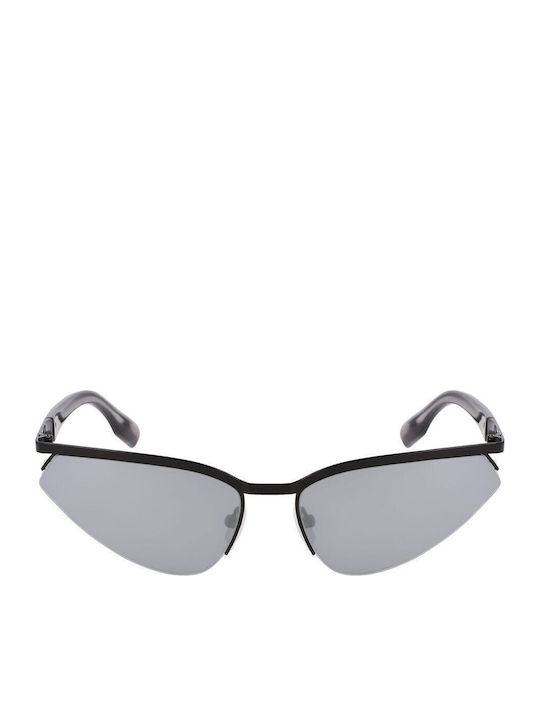 Karl Lagerfeld Damen Sonnenbrille mit Schwarz Metall Gestell und Gray Linse