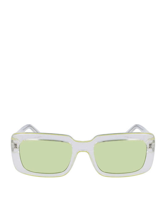 Karl Lagerfeld Unisex Sunglasses with Transparent Plastic Frame and Green Lens KL6101S-970