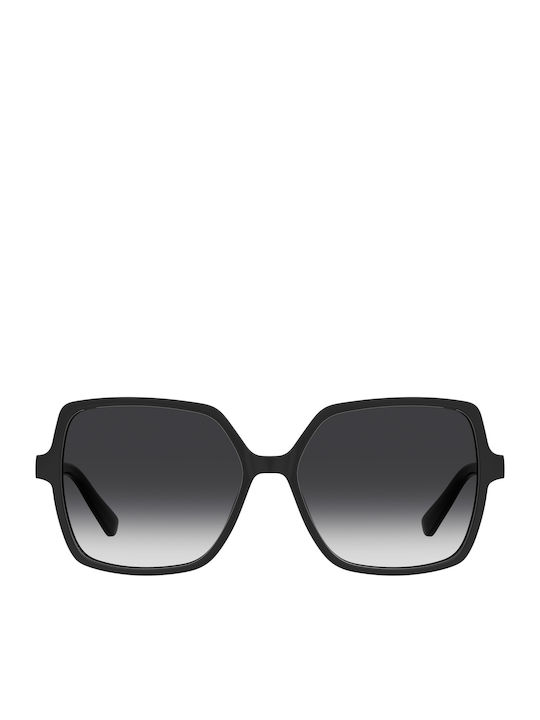 Moschino Unisex Sunglasses with Black Horn-Rimmed Frame and Black Lens MOL102/S 807/9O