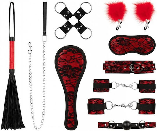 Bedroom Fantasies BDSM Kit σε Κόκκινο Χρώμα 9τμχ