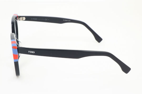 Fendi Γυναικείος Κοκκάλινος Σκελετός Cat Eye Μαύρος FF 0246 PJP