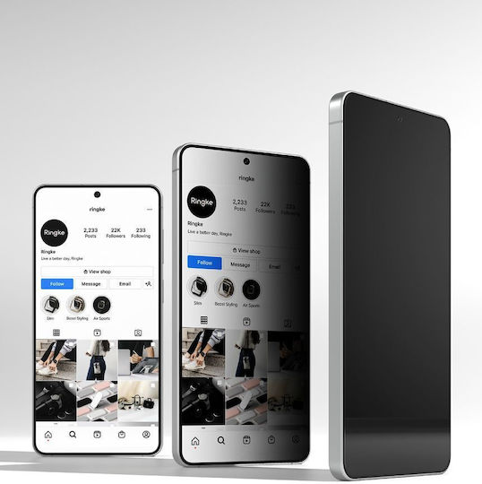 Ringke Easy Slide Datenschutz Gehärtetes Glas 2 Stück Schwarz Galaxy S26