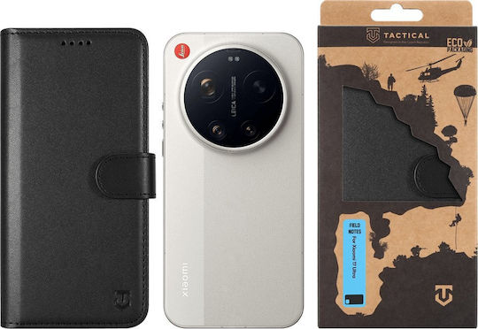 Tactical Field Notes Back Cover Leather / Plastic Black (Xiaomi 17 Ultra)
