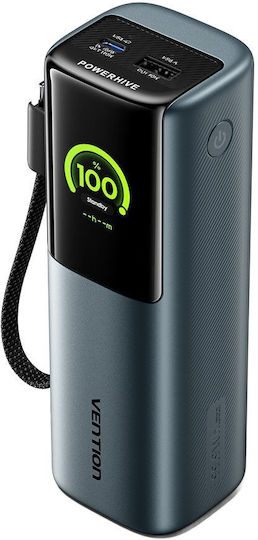Vention Powerhive 27000mAh 200W with USB-A Port and USB-C Port Black