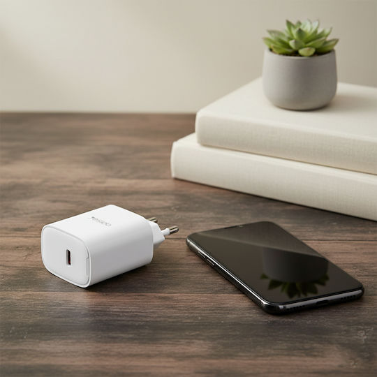 Yesido Wireless Charger with USB-C Port 20W Power Delivery White