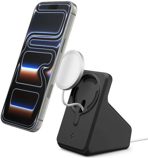 Spigen Charger Stand S Βάση Φόρτισης MagSafe σε Μαύρο χρώμα