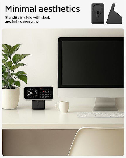 Spigen Charger Stand S Βάση Φόρτισης MagSafe σε Μαύρο χρώμα