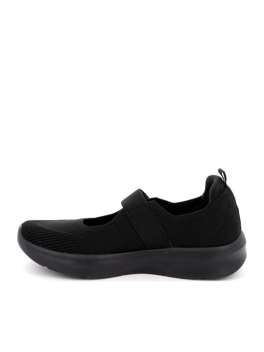 Women's Ballerina Shoes With Strap In Black Colour