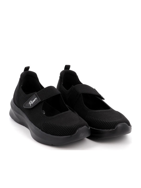 Women's Ballerina Shoes With Strap In Black Colour