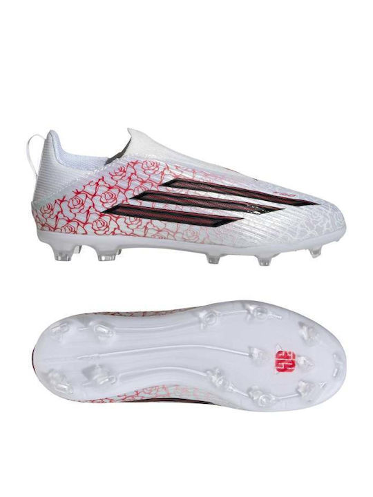 F50 League FG/MG Kids Soccer Cleats with Molded Studs Silver