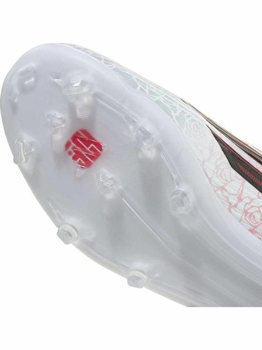 F50 League FG/MG Kids Soccer Cleats with Molded Studs Silver