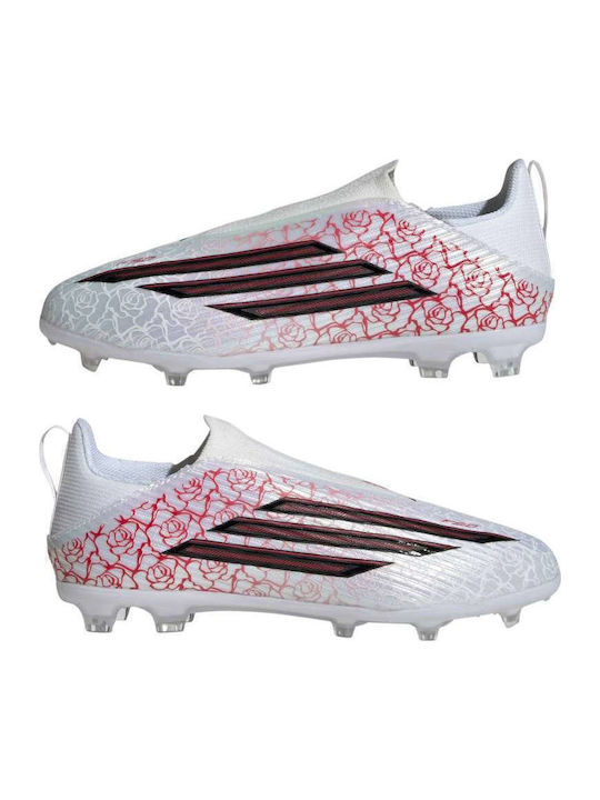 F50 League FG/MG Kids Soccer Cleats with Molded Studs Silver