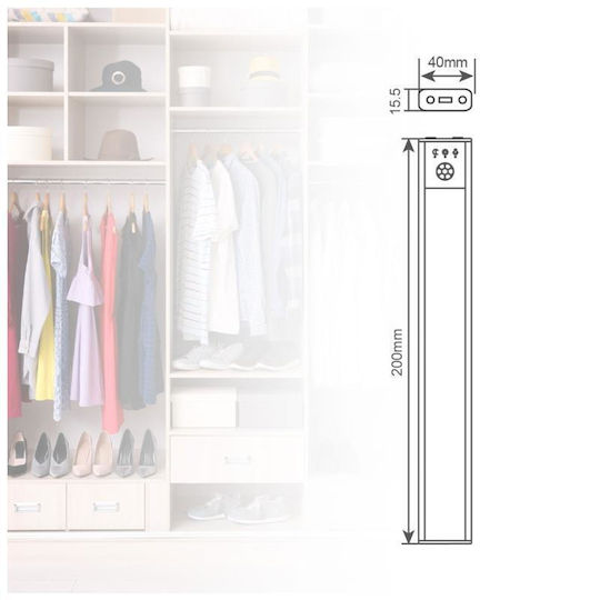 GSC LED Emergency Light with Battery Power Source and Motion Sensor