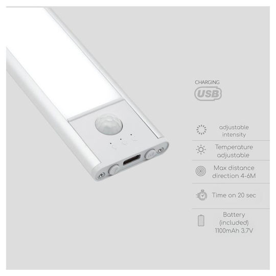 GSC LED Emergency Light with Battery Power Source and Motion Sensor