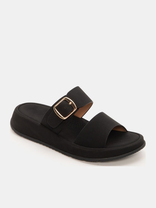Sandale Casual Damă Flatforme Negre