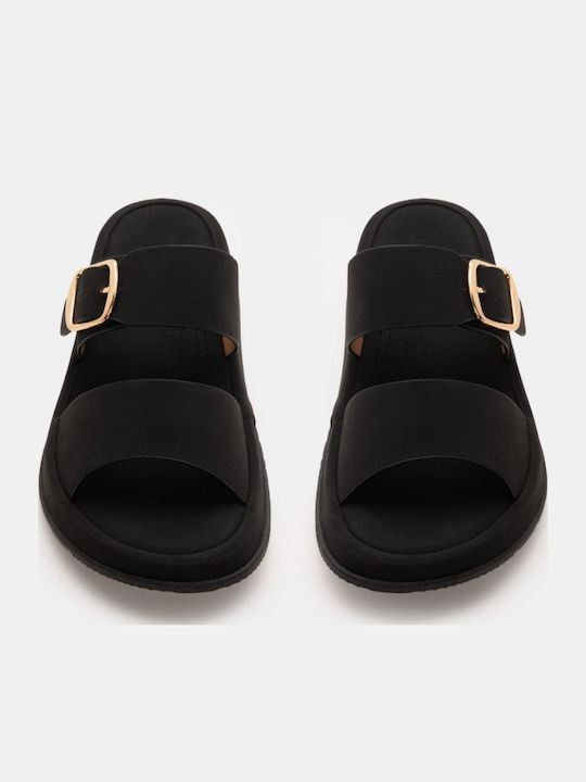 Sandale Casual Damă Flatforme Negre