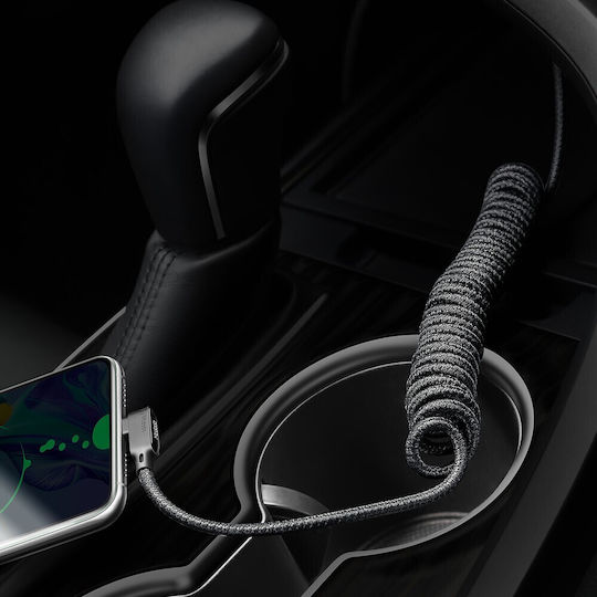 Mcdodo Abgewinkeltes USB Typ-C Kabel Spiral Feder Schnellladekabel mit LED