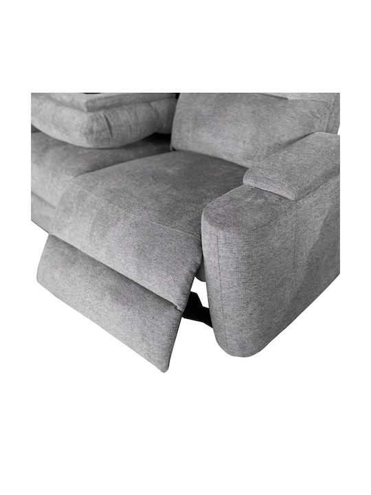 Synthia Ecksofa mit Linker Ecke & Stauraum Grau 246x159x97cm