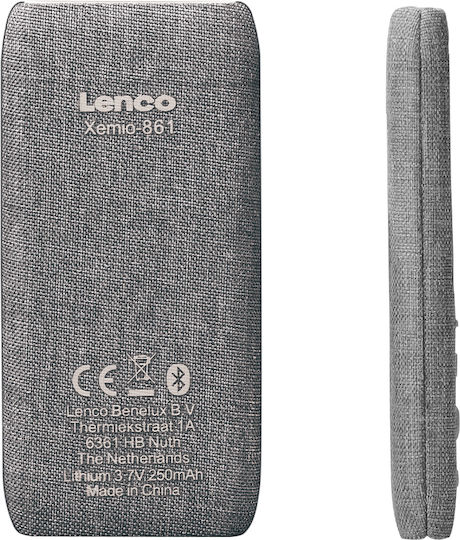 Lenco Mp3 Mp4 Player 8gb Extensibil Ecran Lcd 1.8" Bluetooth Căști Incluse Gri Antracit