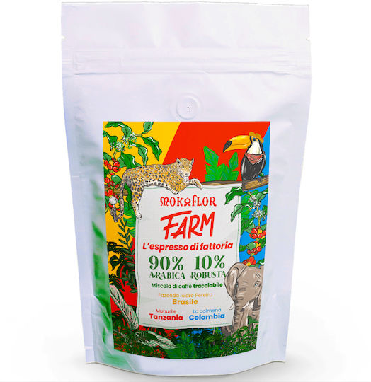 Espresso Kaffee Mokaflor Farm 90/10 250g Körner