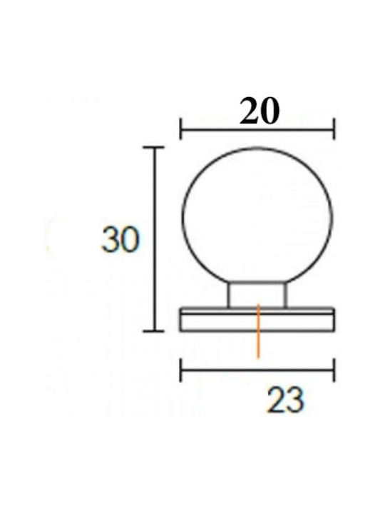 Import Hellas 6050 Knob Furniture made of Metallic Matt Nickel D22mm 6050 6050NM 1pcs