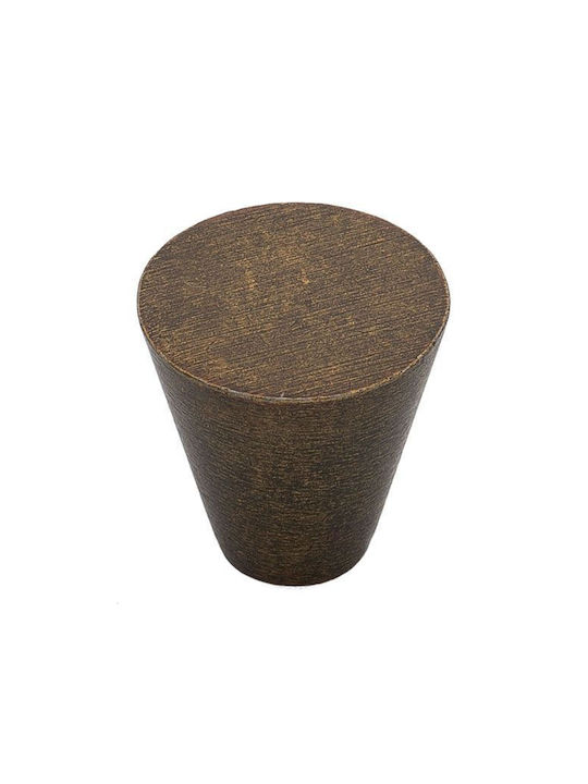 Roline 649 Antik Knopf Möbelgriff aus Zamak in Bronze Farbe 19mm 649 1Stück