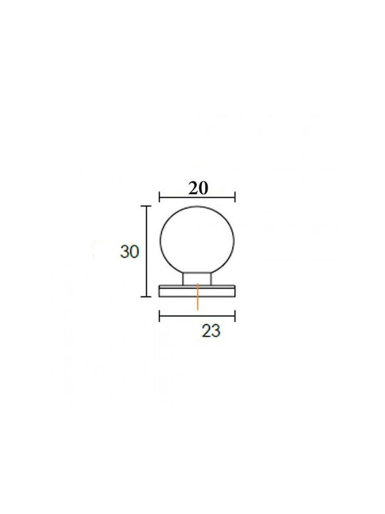 Import Hellas 6050 Knob Furniture made of Metallic Nickel D20mm 6050 1pcs
