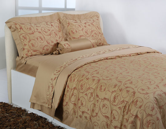 Silk Fashion Hs009 Super-Double Bed Sheets Set 230x250cm 6 Pieces