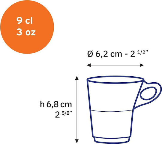 Homestyle Caprice Becher Glas Transparent 90ml 6Stück
