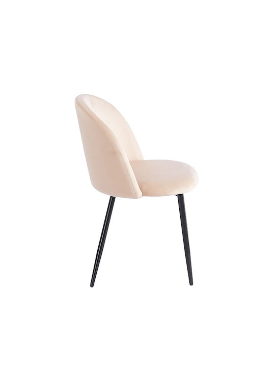 Scaun De Dining Din Catifea Bej 50x52x81cm