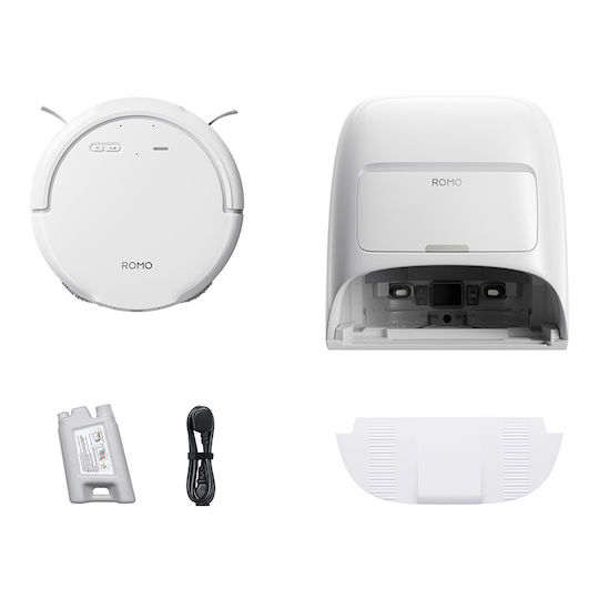 DJI Romo S Σκούπα Ρομπότ με Χαρτογράφηση Laser & Απορρόφηση 25000Pa Λευκή