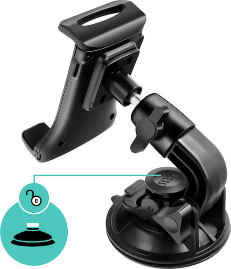 Avizar Suction Cup Car Mount 7“ To 10” Tablets Smartphones 360° Rotating Head Black