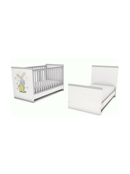 Casababy Smart Комплект Бебешки Мебели с Легло и Чекмеджета Бял / Сив