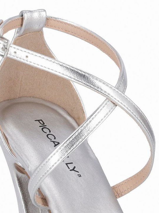 Damen Sandalen Anatomisch Silber